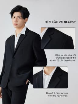 Thumbnail Áo khoác blazer nam JBAGY Classic 3 lớp dầy dặn, có đệm vai tinh tế phong cách Hàn Quốc JK007 4