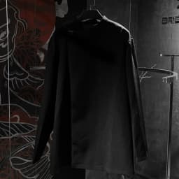 Thumbnail Áo khoác Blazer Unisex đen form rộng Zune.zx, SATORU BLAZER 1