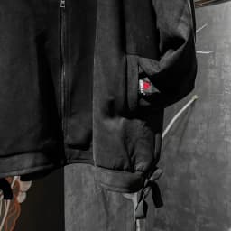 Thumbnail Áo khoác bomber da lộn Đen thiết kế Unisex Zune.zx, MASCOT SUEDE JACKET 4