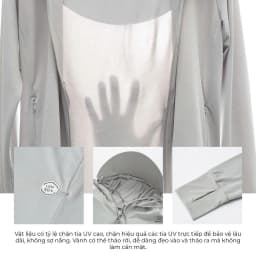 Thumbnail Áo Khoác Chống Nắng Nam AKUBA Có Nón, Khóa Kéo Cao – Vải Cotton, Cản Tia UV, Thoáng Mát | 01QE1259 3