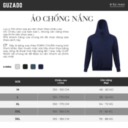 Thumbnail Áo khoác chống nắng nam Guzado chất thun lạnh chống tia UV thiết kế lưới tản nhiệt chống nóng GCN 3