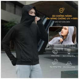 Thumbnail Áo khoác chống nắng nam Guzado chất thun lạnh chống tia UV thiết kế lưới tản nhiệt chống nóng GCN 4