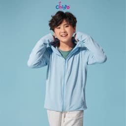 Thumbnail Áo khoác chống nắng trẻ em Chippo mềm thoáng khí mũ liền khóa kéo túi 2 bên cho bé từ 2 đến 11 Tuổi 1