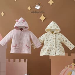 Thumbnail Áo khoác có mũ trần bông AbbieOh giữ nhiệt cho bé trai và bé gái 0-3 Tuổi AK593 AK661 AK669 AK688 3