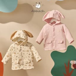 Thumbnail Áo khoác có mũ trần bông AbbieOh giữ nhiệt cho bé trai và bé gái 0-3 Tuổi AK593 AK661 AK669 AK688 4