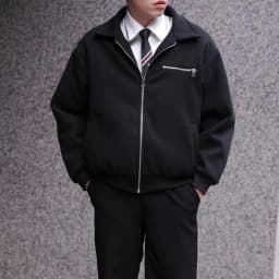 Thumbnail Áo Khoác Dạ Bomber MANDO Khóa Zip Kim Loại Lót Trần Bông Ấm Áp Dày Dặn Đứng Form Menswear Phong Cách Hàn Quốc - BOB014 1