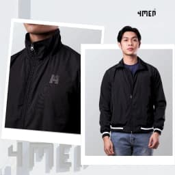 Thumbnail Áo khoác dù nam cổ cao 4MEN AK067 vải dù (gió) trượt nước đẹp cao cấp, có cổ đứng, may 2 lớp, phối bo viền trẻ trung 1