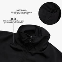 Thumbnail Áo khoác dù nam cổ cao 4MEN AK067 vải dù (gió) trượt nước đẹp cao cấp, có cổ đứng, may 2 lớp, phối bo viền trẻ trung 3
