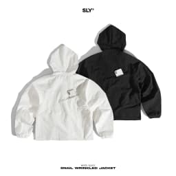 Thumbnail Áo khoác dù SLY Jacket Snail Wrinkled Đen - Trắng 2