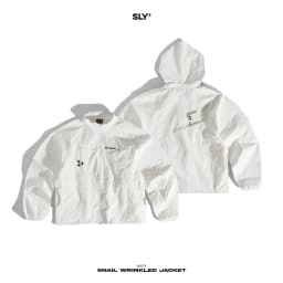 Thumbnail Áo khoác dù SLY Jacket Snail Wrinkled Đen - Trắng 4