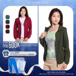 Thumbnail Áo Khoác Dù Unisex Nam Nữ Áo Trượt Nước Chống Nắng Siêu Nhẹ Ninomaxx 1811100 1