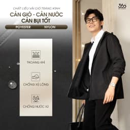 Thumbnail Áo khoác gió nam nữ có mũ thương hiệu 360Boutique chống thấm nước, ấm áp 3