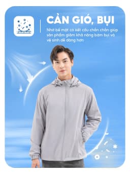 Thumbnail Áo khoác gió nam Yody 3C Pro cản gió cản bụi giữ ấm áo khoác thể thao năng động AKM6017 - NGVC 3