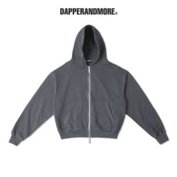 Thumbnail Áo Khoác Hoodie DAPPERANDMORE Form Boxy Uniform Zipped Vải Nỉ Chân Cua 100% Cotton 450GSM - Grey 1