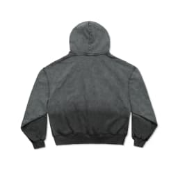 Thumbnail Áo Khoác Hoodie DAPPERANDMORE Garment-Dyed Hoodie With Zipper In Nổi Logo 450GSM - Dark Grey 1