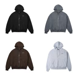 Thumbnail Áo Khoác Hoodie DAPPERANDMORE Metal Zipped Vải Nỉ Chân Cua 100% Cotton Phối Tag Kim Loại - Grey 3