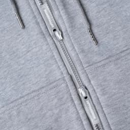 Thumbnail Áo Khoác Hoodie DAPPERANDMORE Metal Zipped Vải Nỉ Chân Cua 100% Cotton Phối Tag Kim Loại - Xám Tiêu 4