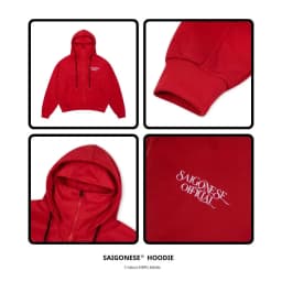 Thumbnail Áo Khoác Hoodie Ninja SAIGONESE Thun Nỉ 2 Da Form Boxy Phối Cánh Dơi Unisex Nam Nữ 2