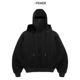 Thumbnail Áo khoác hoodie zip Lasting 2 nón dày dặn, che nắng fullface chuẩn form, có túi trong, chống nắng tốt - FEAER 4