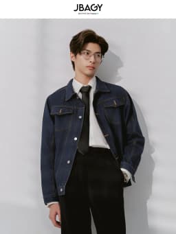 Thumbnail Áo khoác jean nam form rộng Classic Denim Jacket Thương Hiệu JBAGY - JK2402 1