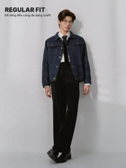Thumbnail Áo khoác jean nam form rộng Classic Denim Jacket Thương Hiệu JBAGY - JK2402 2