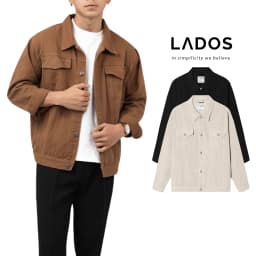 Thumbnail Áo khoác kaki nam LADOS-2113 cổ bẻ nút kim loại form regular fit kiểu basic trẻ trung 1