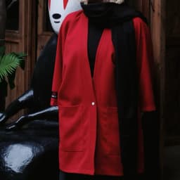 Thumbnail Áo khoác Kimono Unisex Zune.zx, đỏ tay ngắn phong cách Nhật Bản, GEISHA KIMONO 4