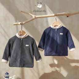 Thumbnail Áo khoác lông cừu cho bé ABBIEOH giữ nhiệt phong cách basic Hàn Quốc 0-3 tuổi AK598 AK662 3