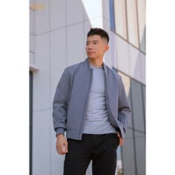 Thumbnail Áo khoác nam  bomber 2 lớp cao cấp DGCs - Vải gió chống thấm nước, chống bụi bẩn - WAJKBC06M 4