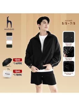 Thumbnail Áo khoác nam VARIANTS vải dù nhám co giãn, trượt nước, form crop trẻ trung, năng động - HUSSIO 1