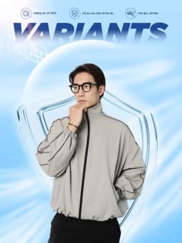 Thumbnail Áo khoác nam VARIANTS vải dù nhám co giãn, trượt nước, form crop trẻ trung, năng động - HUSSIO 2