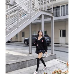 Thumbnail Áo Khoác Nỉ Hoodie Zip Đen Thêu Trái Tim Brand TSUN Chính Hãng Lovely UNISEX, Oversize, Streetwear 3