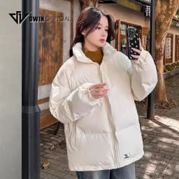 Thumbnail Áo khoác phao nam nữ DWIN local brand form oversize cổ cao unisex trần bông dày dặn siêu ấm 1