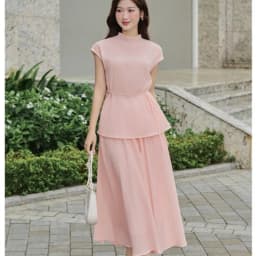 Thumbnail Áo kiểu nữ LAMER dáng rộng vai chờm phối Chân váy dáng xòe chun eo V61B25H007, V62L25H001 2