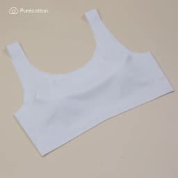 Thumbnail Áo lá học sinh màu xám không viền Purecotton chất liệu cotton cao cấp Beauty Light Bra 4
