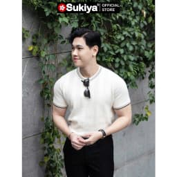 Thumbnail Áo Len Dệt Kim Nam SUKIYA Cổ Kẻ  Chất Liệu Sợi Siêu Thoáng Mát  AL75 1