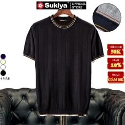 Thumbnail Áo Len Dệt Kim Nam SUKIYA Cổ Kẻ  Chất Liệu Sợi Siêu Thoáng Mát  AL75 3