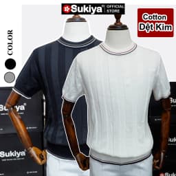 Thumbnail Áo Len Dệt Kim Nam SUKIYA Cổ Kẻ  Chất Liệu Sợi Siêu Thoáng Mát  AL75 4