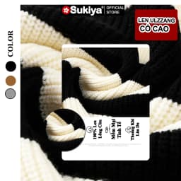 Thumbnail Áo Len Nam Nữ Cổ Cao SUKIYA Chất Sợi Len Lông Thỏ mềm mại kiểu dáng Hàn Quốc AL85 2