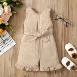 Thumbnail Áo liền quần MIKRDOO 2 dây màu macaron đáng yêu thời trang hè cho bé 1-5 tuổi 2
