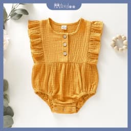 Thumbnail Áo liền quần MIKRDOO không tay thiết kế nhún bèo thời trang dễ thương dành cho trẻ sơ sinh 0-12 tháng tuổi 4