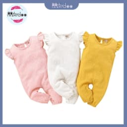 Thumbnail Áo Liền Quần Mikrdoo Tay Ngắn Chất Cotton Màu Trơn Cho Trẻ Sơ Sinh 1