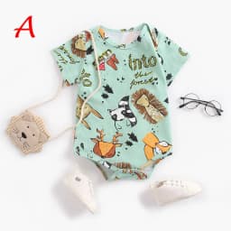 Thumbnail Áo liền quần Sanlutoz tay ngắn bằng cotton phong cách mùa hè cho trẻ sơ sinh (4 kiểu tuỳ chọn) 1