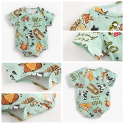 Thumbnail Áo liền quần Sanlutoz tay ngắn bằng cotton phong cách mùa hè cho trẻ sơ sinh (4 kiểu tuỳ chọn) 2