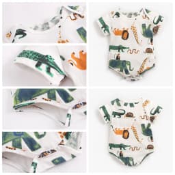 Thumbnail Áo liền quần Sanlutoz tay ngắn bằng cotton phong cách mùa hè cho trẻ sơ sinh (4 kiểu tuỳ chọn) 4