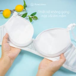 Thumbnail Áo lót bé gái Purecotton chất liệu cotton cao cấp kiểu dáng cài khuy có đệm Muse Bra PC102 4