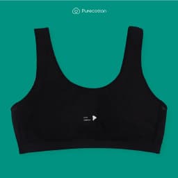 Thumbnail Áo lót học sinh Purecotton MÀU ĐEN cá tính cho bé gái mới lớn chất liệu cotton cao cấp PC027 1