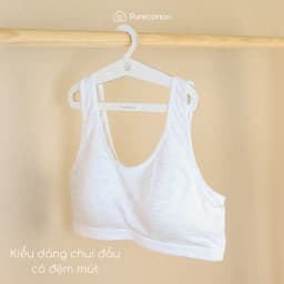 Thumbnail Áo lót học sinh Rush Purecotton mặt vải thoáng khí cho bé gái mới lớn dáng chui đầu - đệm mỏng PC091 4