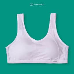 Thumbnail Áo lót học sinh Sporty Chic Purecotton lưng lưới thoáng khí kiểu dáng chui đầu - đệm mỏng PC064 1