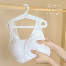 Thumbnail Áo lót học sinh Sporty Chic Purecotton lưng lưới thoáng khí kiểu dáng chui đầu - đệm mỏng PC064 3
